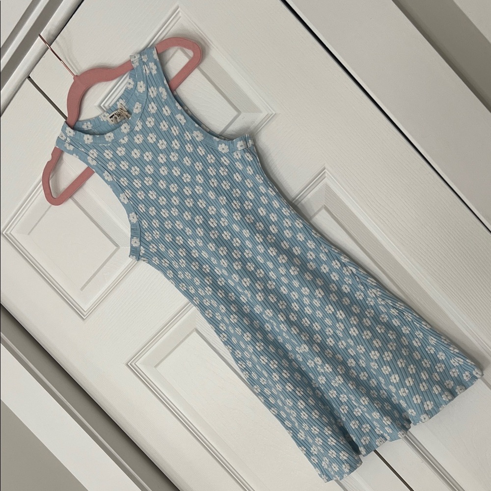 Billabong Blue Floral Kids Dress M (10) NWT